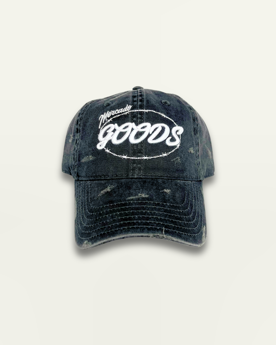 Mercado Goods Distressed Black Dad Hat