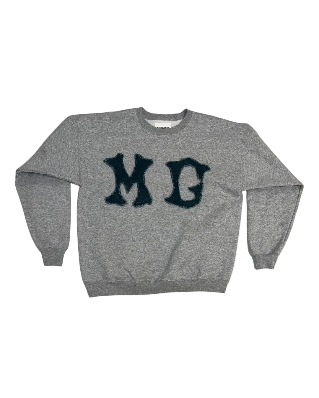 "MG" - Distressed Embroidery Crew Neck (Sample)