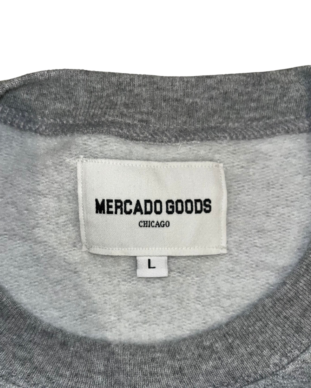 "Goods" - Distressed Embroidery Crew Neck (Sample)